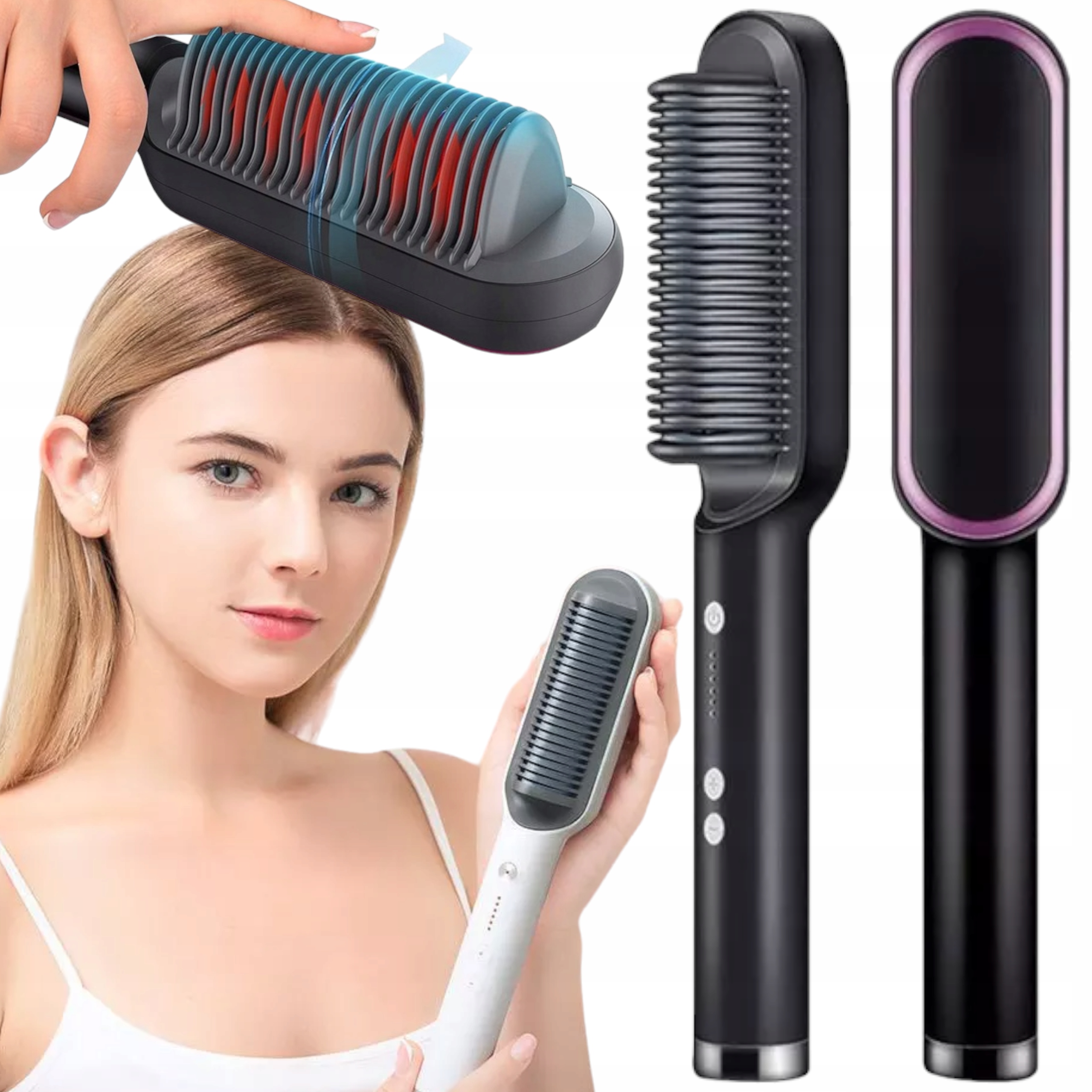 Beauty style vyrovnávacia kefa Pre kučeravé vlasy
